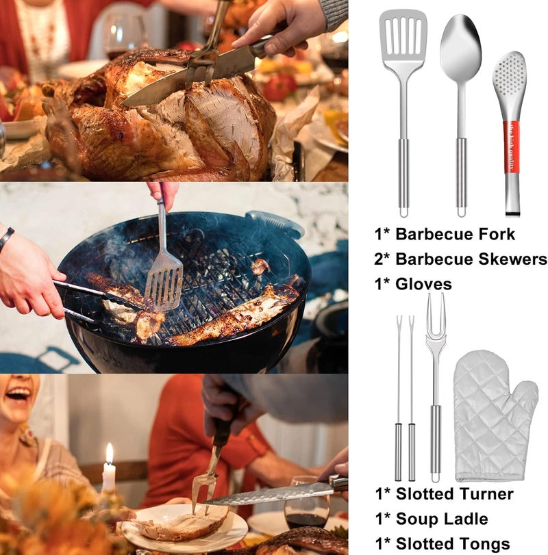 PRETTYFINE 35 Pcs Camping Kitchen Utensil Set Outdoor Kitchen Gear, Outdoor Cooking and Grilling Utensil Travel Set Perfect for Camping Accessories Cooking, RV Camp. Camping, BBQs, Parties and More - Image 5